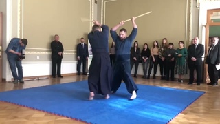 Shinto Muso ryu Jodo FEJ на пресс-конференции в Доме Журналистов.