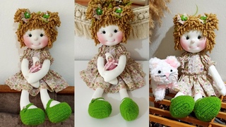 KIVIRCIK SALI BEZ BEBEK NASIL YAPILIR -HOW TO MAKE A CURLY HAR DOLL