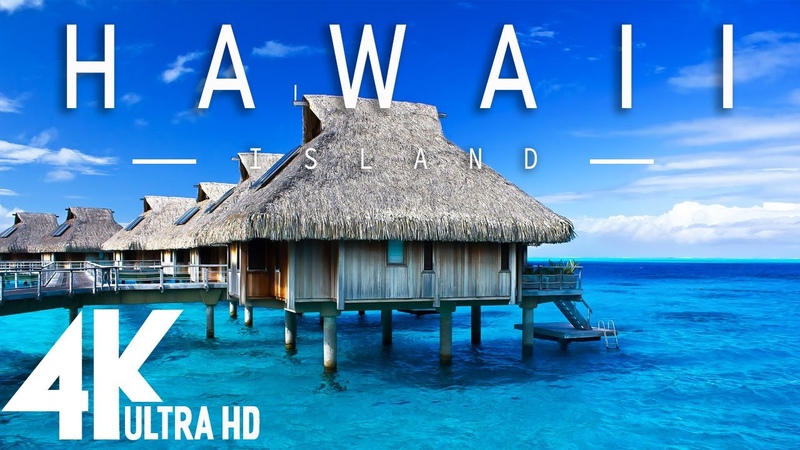 FLYING OVER HAWAII (4 K UHD) Relaxing Music Along With Beautiful Nature Videos (4 K Video Ultra