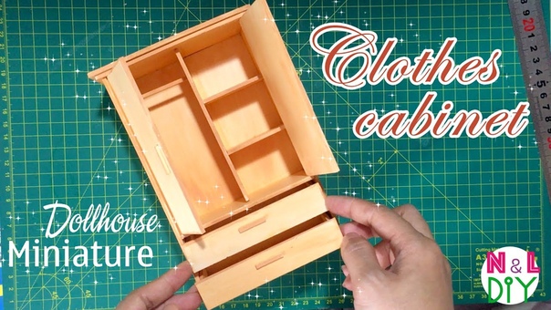 DIY Miniature Clothes Cabinet, How to make Clothes Cabinet for