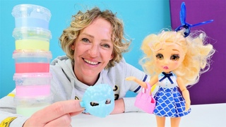 Puppen in Nicoles Spa Salon. Sheila bekommt eine Maske. Spielzeug Video fr Kinder
