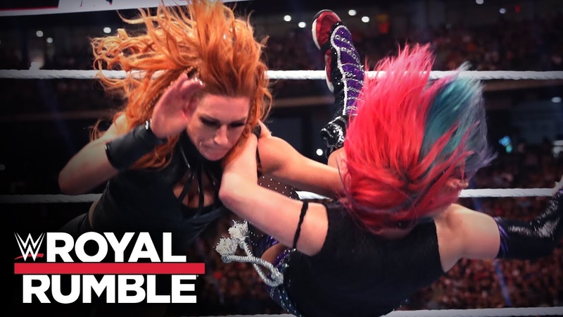 Becky Lynch brutally slams Asuka off the apron: Royal Rumble 2020 ( WWE Network