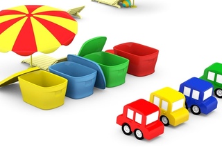 Le macchinine colorate vanno in spiaggia | Cartoni animati per bambini