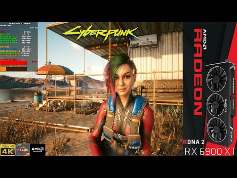 Cyberpunk 2077 Ultra Settings Lossless Scaling FSR Upscaled 4 K, RX 6900 XT, Ryzen 7 5800