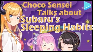 Eng Sub Choco sensei talking about the sleepover with Luna and Subaru