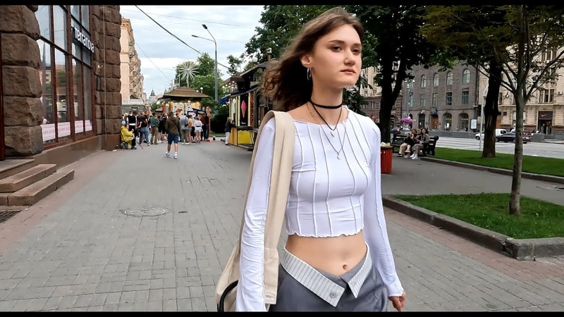 Ukraine. Kyiv. Walking tour summer girl