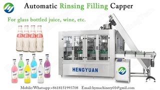 Glass Bottled Drinking Filler | Automatic Rinsing Filling Capping Machine