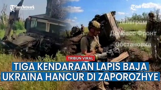 Penampakan Tiga Kendaraan Lapis Baja Ukraina Hancur di Zaporozhye