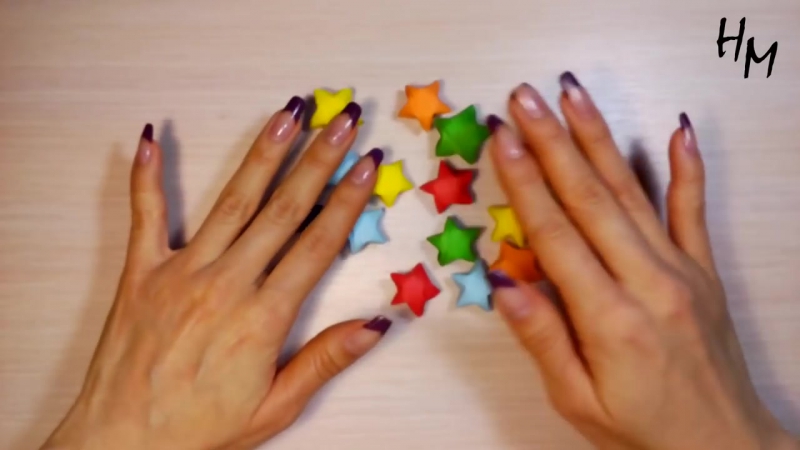 Объемные звездочки из бумаги оригами Origami Star 3