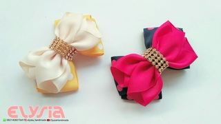 Laço Cruzado Ruffle 🎀 Ribbon Bow 🎀 DIY by Elysia Handmade