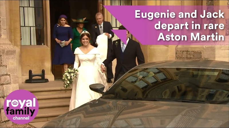 Princess Eugenie and Jack Brooksbank leave Windsor Castle in rare Aston