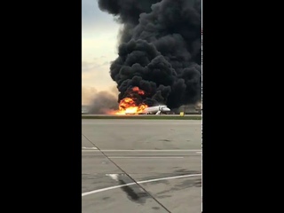 Сгорел самолет в москве шереметьево