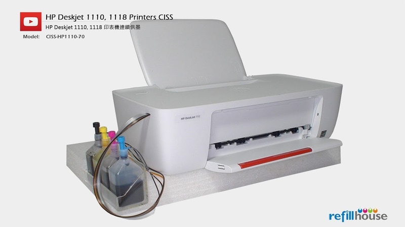 HP Deskjet 1110, 1112 CISS HP 63, 302, 123, 803; HP Deskjet 1115, 1118 CISS HP 664, 680,