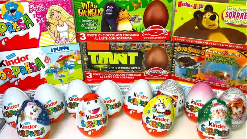 30 Яиц Сюрпризов из Италии Unboxing Collection Surprise Eggs From