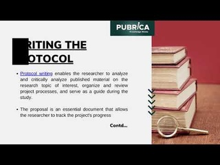 Preparation of Article based on the Study Protocol  Pubrica