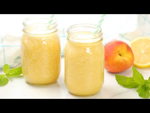 Iced Peach Green Tea Lemonade, Healthy Starbucks Inspired Summer