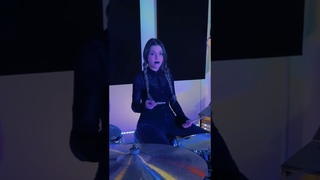 if Wednesday played drums 😈 (Me trying not to smile while playing drums 🥹😂)