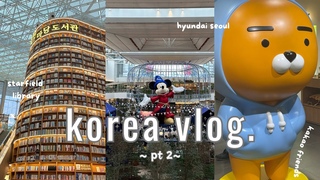 en/jp korea vlog: hyundai seoul, coex, cafes, shopping