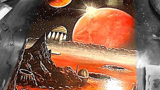 Sci-fi painting, Retro art painting with spray paint by Homenko