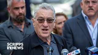 Robert De Niro clashes with Trump supporters outside courthouse