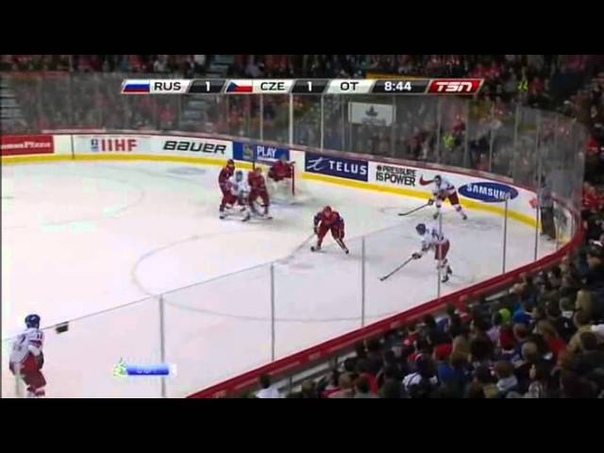 IIHF WJC 2012. QF. Russia Czech Rep. 2:1 OT