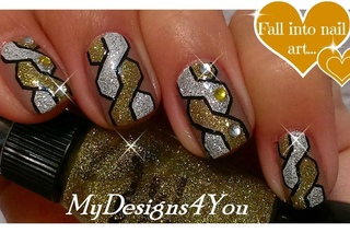 Braided Nail Art | How to Braid Nails | Gold & Silver Nail Design  ♥ Плетеный Дизайн Ногтей Косичка