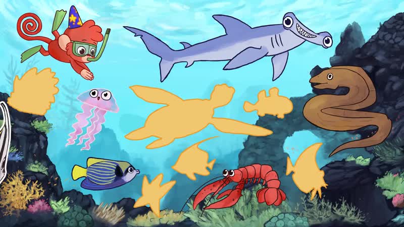 Learn Sea Animals for Kids Ocean animals names cartoon Club