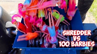 Shredder vs 100 Barbie Dolls