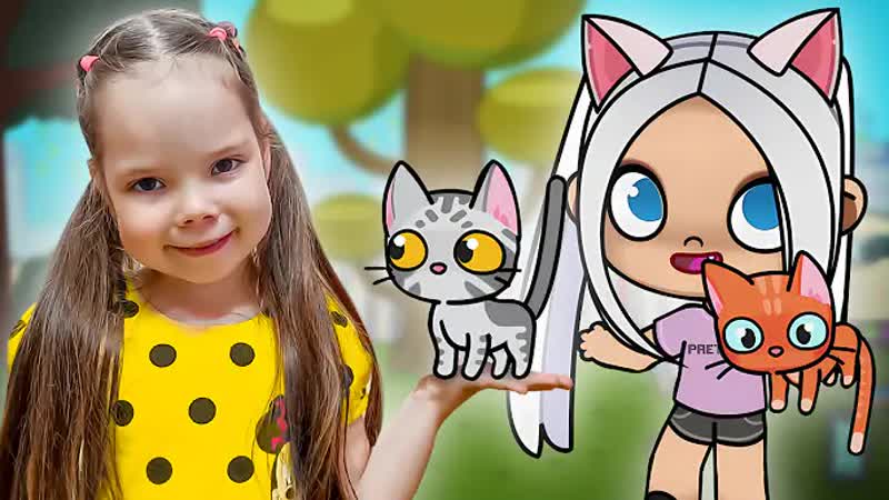 Настя и Мия в игре Avatar World пошли в приют кошек и выбрали