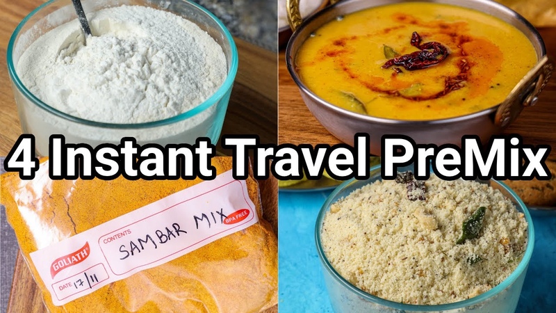 4 Instant Travel Premix Recipes for Complete Meal, Homemade Ready 2 Eat Hostel Ready mix
