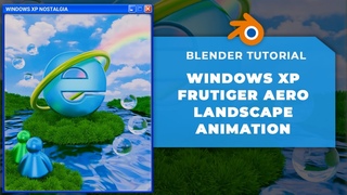 CREATE STUNNING FRUTIGER AERO VISUALS! AMAZING WINDOWS XP NOSTALGIA ANIMATION  - BLENDER 4.1