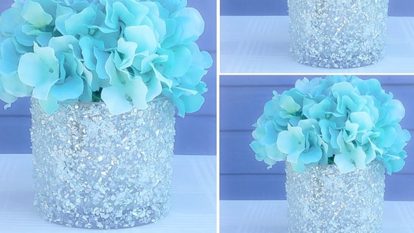 DIY CRYSTAL DIAMOND GLASS FLOWER VASE, CANDLE