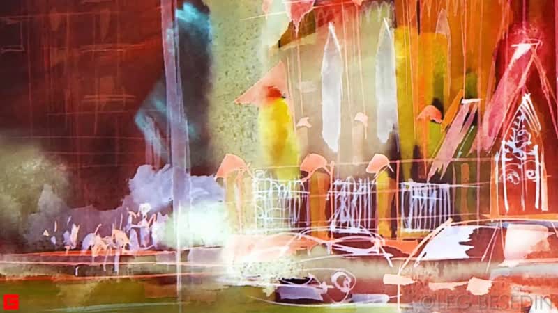 Акварель Пленэр Alla prima Watercolor plein air. Акварельная медитация